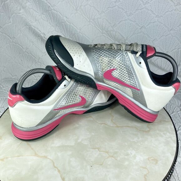 Nike Lunar Speed 3 Tennis Sneakers Sz 7.5 White Silver Athletic Workout Shoes - Picture 10 of 12